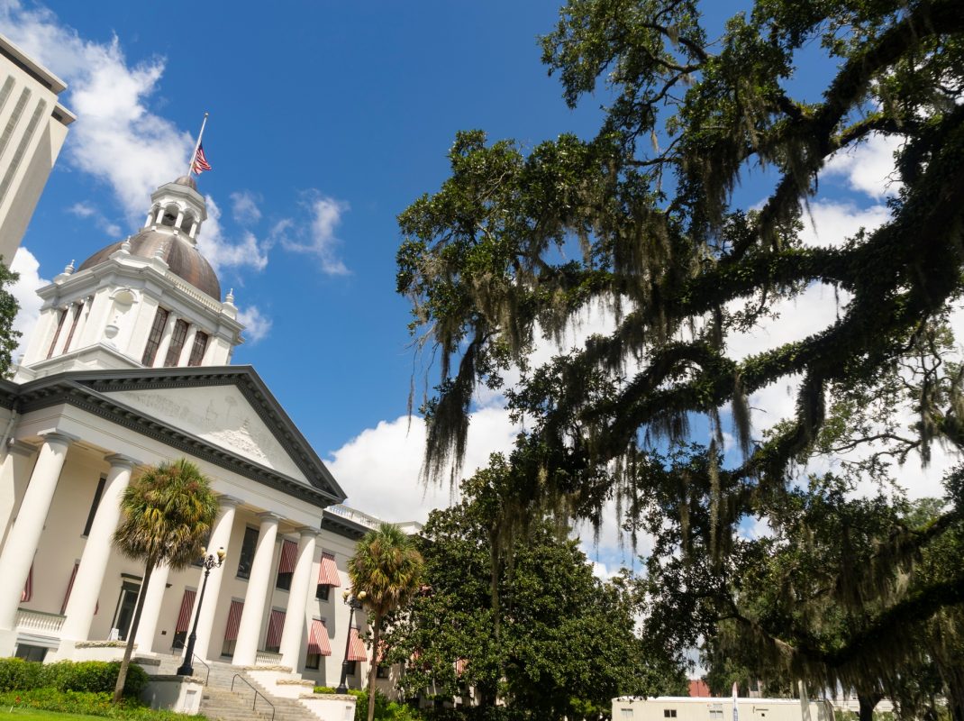 The Florida Statehouse with Blue Skies